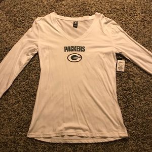 NWT Green Bay Packers Long Sleeve White Shirt